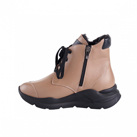 Полусапоги ортопедические Dr Thomas с шерстью женские DTD-606-5 бежевые. Изображение 4 из 5